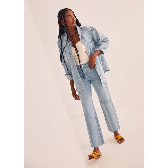 💕FAVORITE DAUGHTER💕 Otto High Rise Boyfriend Ankle Jeans Telluride Blue 27 NWT - Picture 7 of 16